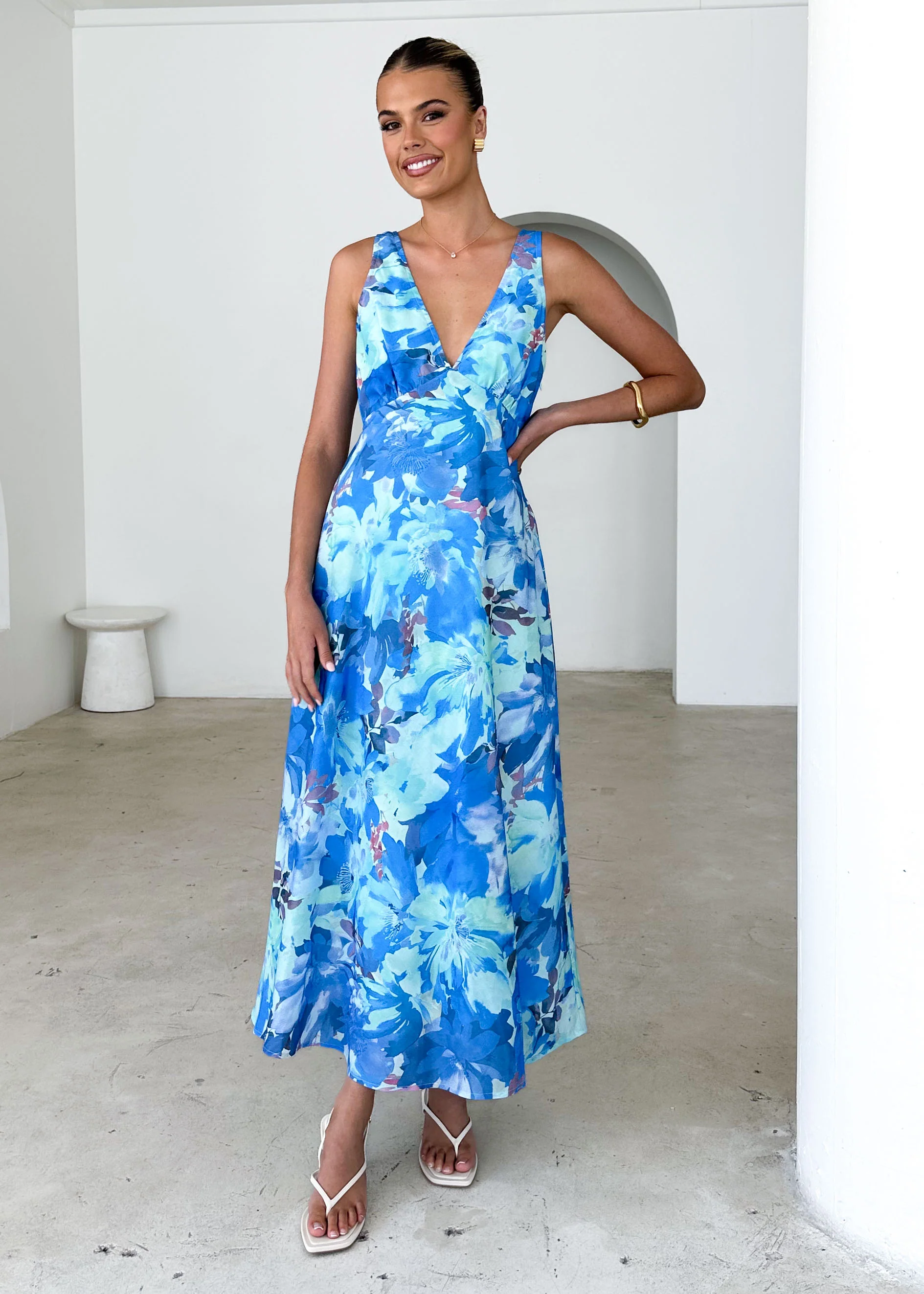 Arlow Maxi Dress - Blue Splash - Honorern