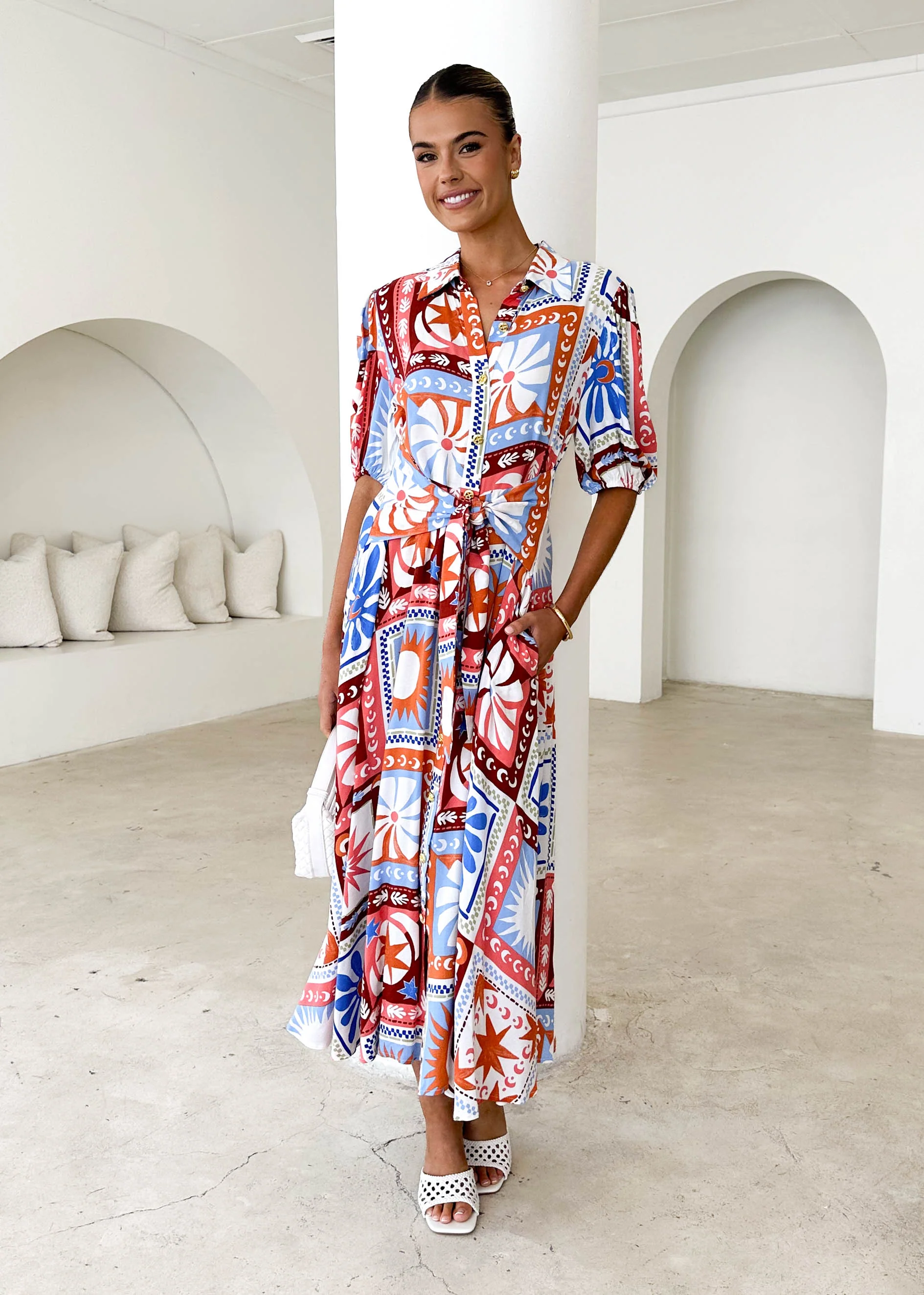 Charmaine Maxi Dress - Blue Tile - Honorern