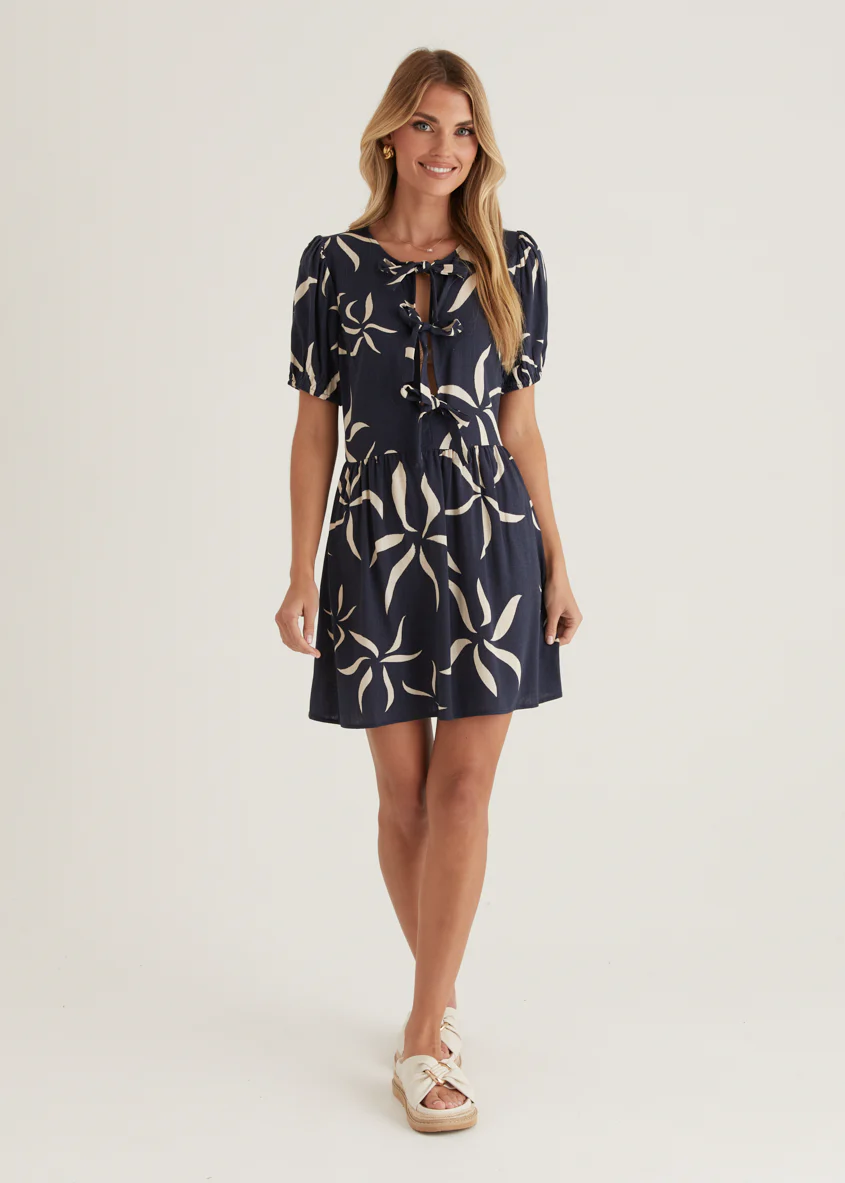 Ariel Dress - Navy Ayana - Honorern