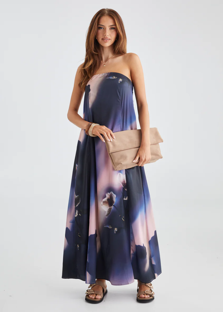Claudia Strapless Maxi Dress - Orchid - Honorern