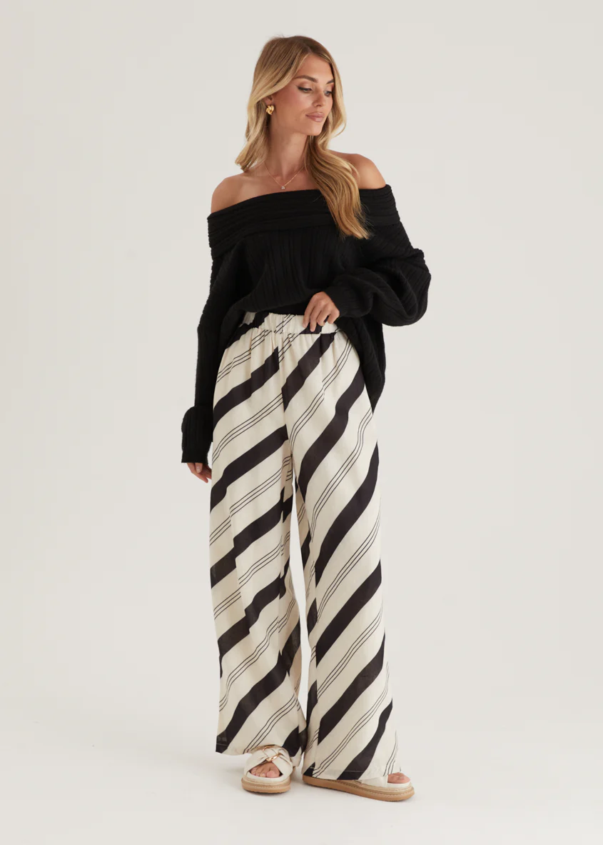 Jessa Pants - Black Stripe - Honorern