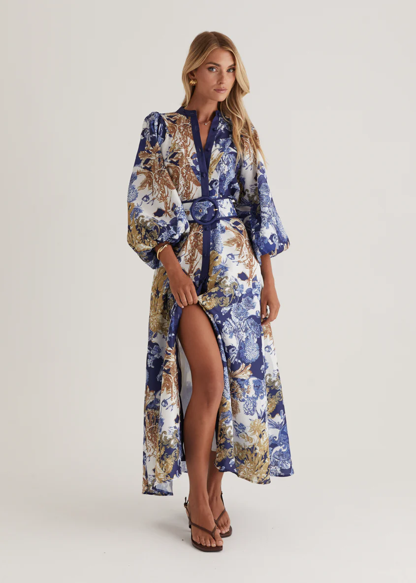 Wimsoe Midi Dress - Navy Chateau - Honorern