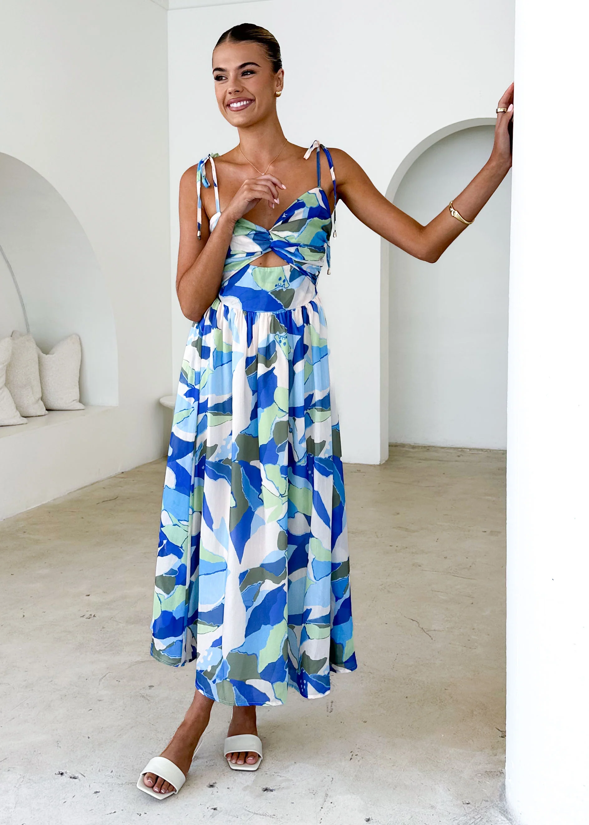 Tibi Maxi Dress - Blue Splash - Honorern