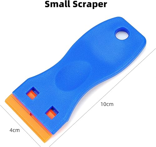 Raschietto di sicurezza in plastica, raschietto per vetro, raschietto per piano cottura in ceramica, con rasoio in plastica a doppio bordo da 10 pezzi, per rimuovere decalcomanie dal vetro - Honorern