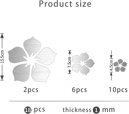 Fiori di ciliegio Adesivi da parete tridimensionali adesivi da parete in acrilico adesivi artistici adesivi adesivi adesivi per piastrelle a specchio decalcomanie per camera da letto bagno decorazione - Honorern