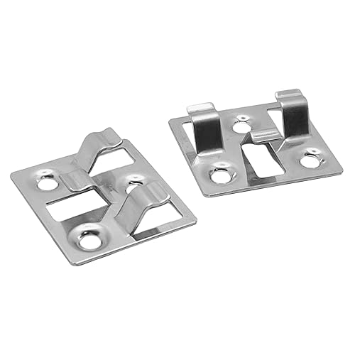 WPC - Clip per assi da terrazza, 100 pezzi, in acciaio inox, per terrazze e terrazze, distanziali nascosti con viti per assi in WPC BPC (argento, distanza 5 mm, altezza 9 mm) - Honorern