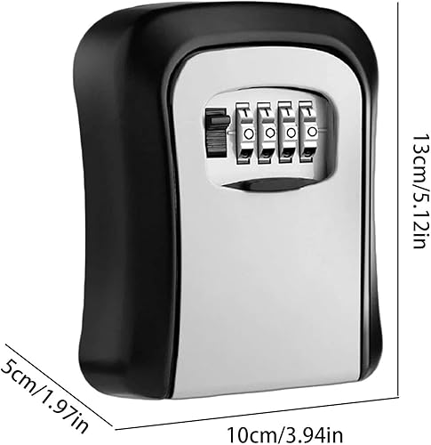 Cassetta di sicurezza con serratura a parete, con combinazione a 4 cifre, codice ripristinabile, cassetta di sicurezza, per esterni, per auto, casa, appartamento, garage - Honorern