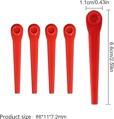100 Pezzi Lame Di Plastica Rosse Set, Lame Di Plastica Di Ricambio, Lame Di Ricambio Rosse,Lame In Plastica, Lame In Plastica Per Tosaerba, Per Tosaerba, Taglio Di Alta Precisione - Honorern