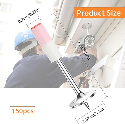 Sparachiodi Pistola Sparachiodi con 200 Chiodi Tondi, Spara Chiodi per Cemento e Ferro Attrezzo per Rivettare le Pareti Penetrare Nelle Pareti in Calcestruzzo - Honorern