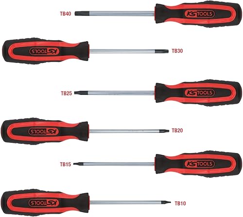 KS Tools 159.0040 Serie di Giraviti Ergotorqueplus, 6 Pezzi, TX con Foro - Honorern