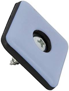 Set di 16 feltrini in teflon, da 25 x 25 mm e 5 mm di spessore con viti da 3,5 mm x 20 mm e rivestimento in PTFE, feltrini in teflon per mobili e sedie - Honorern