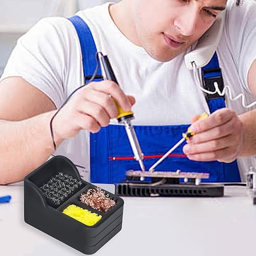 Spugna per saldatore, lana di ottone saldato | Kit di pulizia portatile per punte di saldatura,Pulitore per punte per bobine in ottone, spazzola in acciaio per pulizia densa per riparazioni elettronic - Honorern