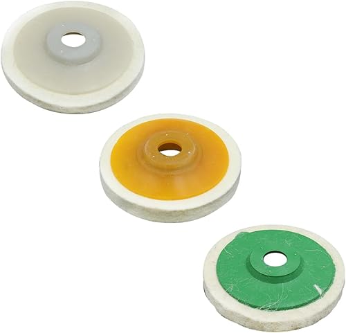 Confezione da 3 Dischi per lucidatura in Lana Extra Spessi da 98 mm per smerigliatrici angolari – Tamponi per lucidatura in Feltro per superfici di Veicoli,pareti e Piastrelle - Honorern