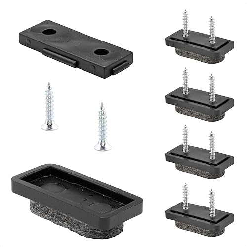 WAGNER QuickClick® Feltrini per sedie e mobili I Set da avvitare di 4x base + 8x vite + 4x inserto di scorrimento intercambiabile - feltro di lana ULTRASOFT 32 x 15 mm - Fatto in DE - 15782800 - Honorern