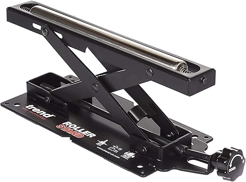 Trend Supporto a rullo per sega da banco regolabile, il rullo con cuscinetti a sfera consente di tirare facilmente il lavoro sul letto della macchina, R/STAND/A - Honorern