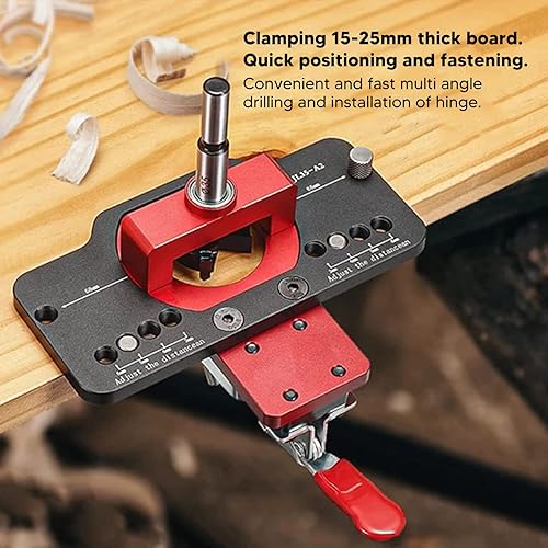 Maschera per Alesatura di Cerniere Nascoste Guida per Fori da 35 Mm Strumenti per la Lavorazione del Legno per Porte, Armadi, Installazione Nascosta di Mobili - Honorern