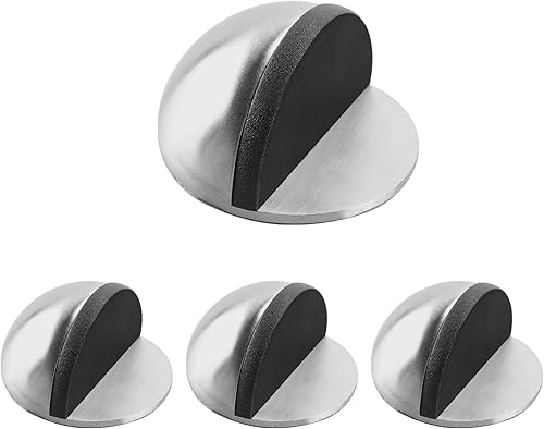 ztowoto 4pcs Autoadesivo Fermaporta Da Pavimento, Montato Mezza Luna Fermaporta, Lucido Ovale Ferma Porta Da Pavimento Con Colla Wall ProtectorPer Uso Domestico E Ufficio (Bronzo) - Honorern