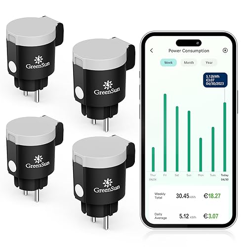 Presa Smart Esterno - VeSync APP Telecomando Temporizzata Programmabile 16A Misuratore Di Consumo Elettrico Prese WIFI Compatibile con Alexa/Google Home IP44 Impermeabile, 2PCS - Honorern