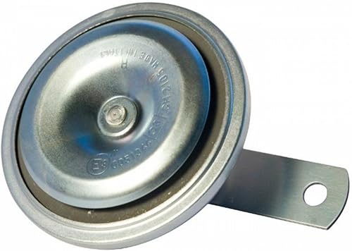 Clacson Universale 24V 114 dB – Suono Acuto, Argento, Certificato ECE-R10, ECE-R28, IP65, Made in Italy - Honorern