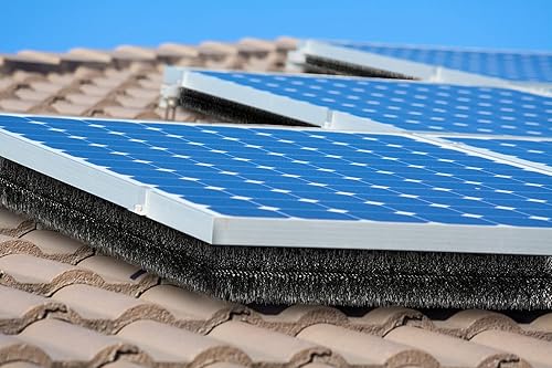 Spazzola per grondaia, 32 m, diametro 10 cm (8 x 4 m) | Resistente ai raggi UV | Protezione fogliare | Protezione contro le martore, grondaia | Installazione semplice | protezione del pannello solare - Honorern