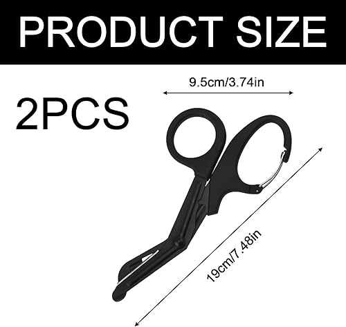 Forbici Infermiere, Forbice Infermiere Forbici Mediche Forbici Infermiera Cesoie Traumi da 7.48'' in Acciaio Inossidabile per Fasciatura Garza Bende,Campeggio,Riparazione,Emergenza -Nero e Blu - Honorern