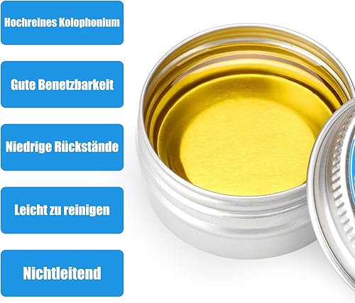 Flussante, colofonia senza piombo (1 pezzo), 2,5 mm/1,5 m (1 pezzo), per saldare circuiti stampati, rame/fili/elettrodomestici - Honorern