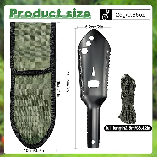 Paletta Giardinaggio,Vanga Per Orto,Giardinaggio Attrezzi, Pala Da Escursionismo Leggera, Piccolo Vasino Multiuso Con Custodia Per Scavare, Rilevamento Di Metalli, Giardinaggio, - Honorern