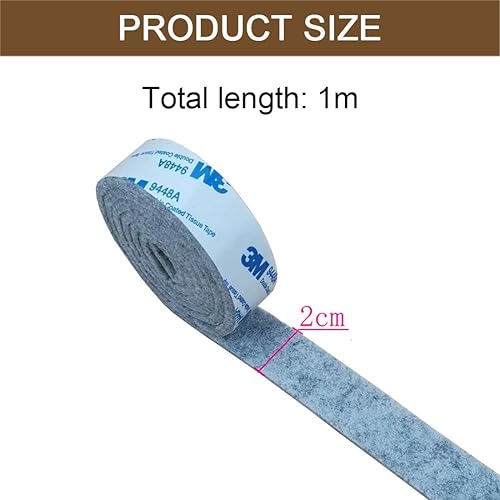 3 Rotoli Rotolo di Feltro Resistente, Feltrini Per Mobili, Feltro Autoadesivo per Hobbistica, Feltrini Sedie Taglio Libero Feltrini Adesivi per Mobili (100 x 2 CM) - Honorern