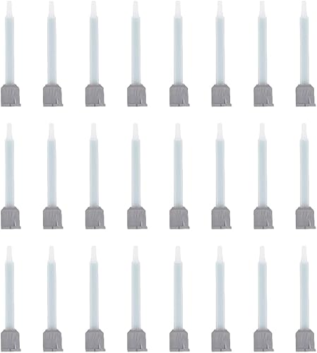 SUPERFINDINGS 30pz Punte per Ugelli Miscelatori per Colla 10:1 Epossidica In Plastica Arancione Tubo di Miscelazione per Colla AB per Pistola Adesiva Ugello per Miscelazione Resina - Honorern