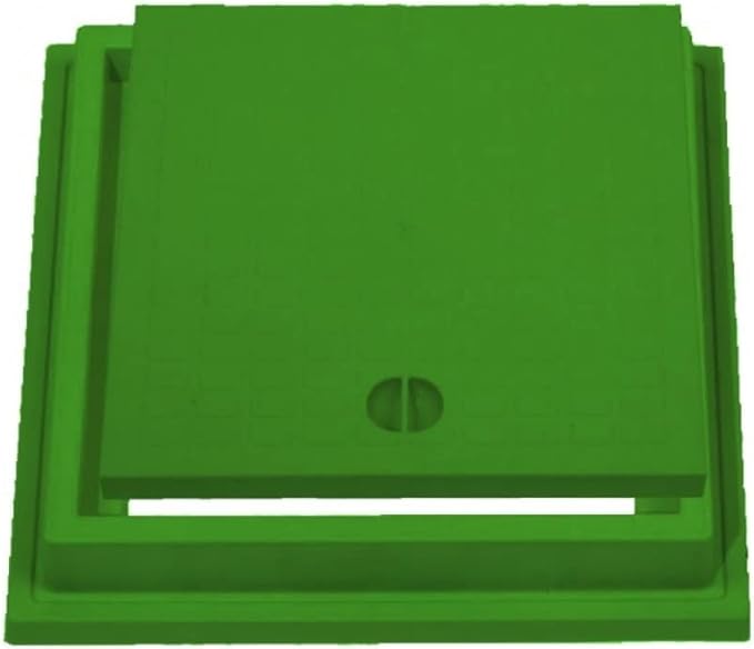 De Santis Chiusino Verde in PVC plastica Completo di Coperchio e Telaio 20x20 30x30 40x40 55x55 Serie Top Made in Italy (cm 20 x 20) - Honorern