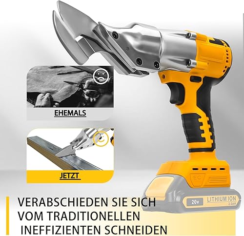 Forbici in metallo senza fili per batteria DeWalt 20 V Max, forbici metalliche elettriche brushless per tagliare lamiera inossidabile, ferro, moquette, pelle (senza batteria) - Honorern