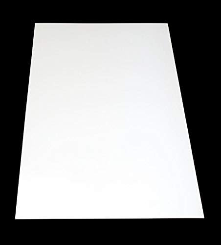 Piastra in plastica ABS, colore bianco, 1000 x 490 mm, spessore 2 mm - Honorern