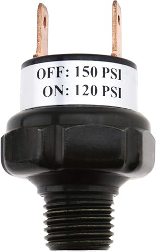 Pressostato 120-150PSI Pressostato Aria Montaggio Serbatoio Filettatura 1/4 NPT - Honorern