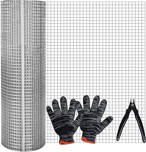 ACEBON 20cm X 6M Rete Metallica Recinzione Saldata Zincata Maglia Rete Recinzione Elettrosaldata Zincata Quadrata 6.0 mm Recinzione Elettrosaldata Spessore Giardino recinzioni recinzione - Honorern