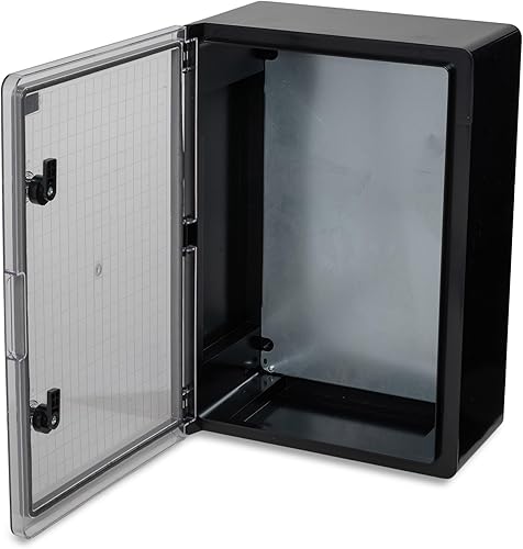 Custodia in plastica ABS, IP65, custodia a parete, custodia vuota, 500x350x190 mm, nero, trasparente, custodia serie Fleet - Honorern