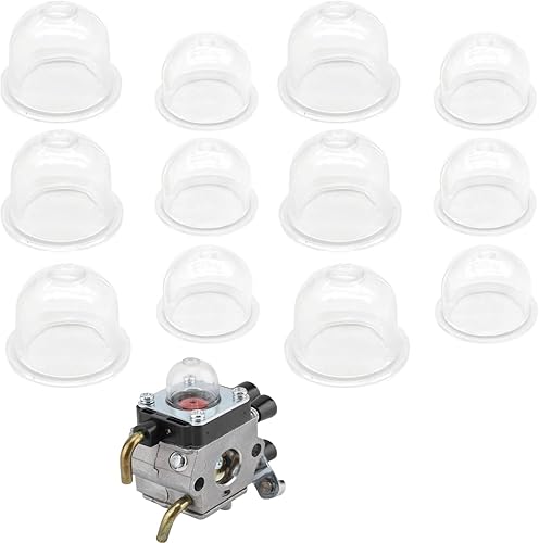 Pompa a Bulbo Primer,12 Pezzi Carburatore Primer Pompa Bulbi,Primer Bulbo cap,Lampadina per Primer,Universale Lampadine di Primer per Tosaerba,Soffiatore,Tagliasiepi,Motosega (19 mm et 22 mm) - Honorern
