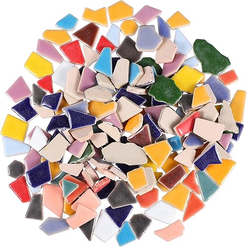 EXCEART 200G Rotto di Ceramica Mosaico di Piastrelle di Mosaico in Ceramica Pezzi Chip Piastrelle in Ceramica Pezzi Piastrelle Smaltate per' Artigianato Fai da Te Mosaico di Pietra - Honorern