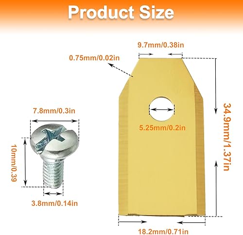 Lame di Ricambio di Alta qualità per Tosaerba robotizzatiHusqvarna,Automower,Gardena con Viti Innovative - Lame di Ricambio universali Automower - Lama per rasaerba Robot - 30 Pezzi - Honorern