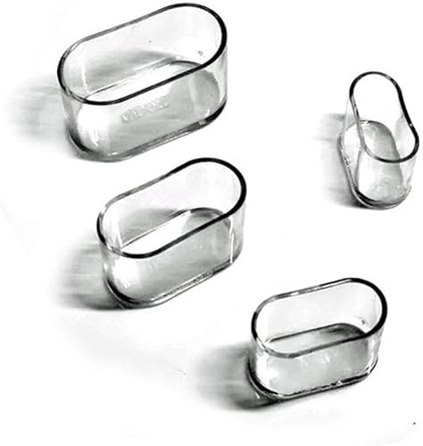 Coprigambe Sedia,Cuscinetti Piedi Ovali In Silicone Cuscini Tavolo Protezioni Graffi Sul Pavimento,8-24 pcs-Trasparente/24Pcs_16X34Mm - Honorern