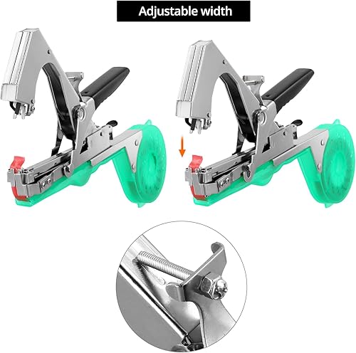 Legatrice per piante da giardino, con 13 rotoli di nastro, strumento per legare viti da giardino, con graffette, legatrice, per uva, cetrioli, pomodori - Honorern