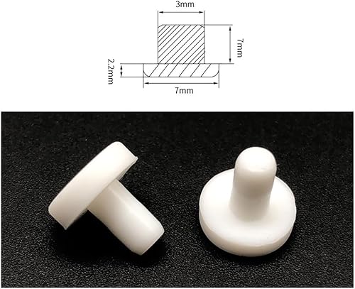 200 tappi per fori a vite in plastica da 3 mm, bianchi, tappi per fori per mobili, tappi per fori a vite, tappi per fori a filo - Honorern