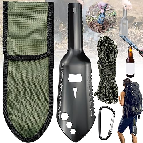 Paletta Giardinaggio,Vanga Per Orto,Giardinaggio Attrezzi, Pala Da Escursionismo Leggera, Piccolo Vasino Multiuso Con Custodia Per Scavare, Rilevamento Di Metalli, Giardinaggio, - Honorern