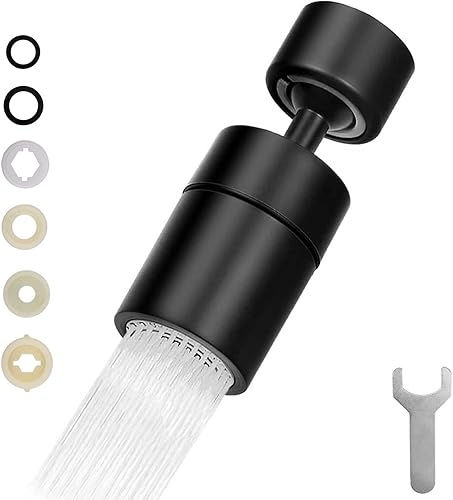 Filtro Rubinetto Cucina, Aeratore Rubinetto Cucina con 4 Filettature Conversione, Girevole 720° Rompigetto Rubinetto Cucina, Rubinetto Antispruzzo per Piatti Gods, per Cucina Bagno Balcone - Honorern