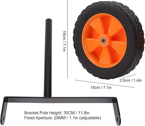 EVTSCAN Tagliabordi Ruota ausiliaria regolabile Ruota di supporto per decespugliatore elettrico Attacco ruota per tubi con asse da 26 mm 28 mm Tosaerba - Honorern