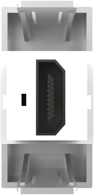 Presa da incasso a parete in acciaio inox, rotonda, a scomparsa, per inserti Livolo, 089701, presa per pavimenti (presa VDE LG-C1EU-11, bianco) - Honorern