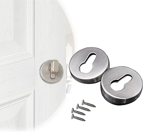 Copri Serratura,2paia Robusto Durevole Serratura Coperture,Copertura per Serratura Della Porta Serratura Rosetta in Acciaio Inox Spazzolato,Rosetta per Chiavi Rosetta di Sicurezza,Con Viti - Honorern