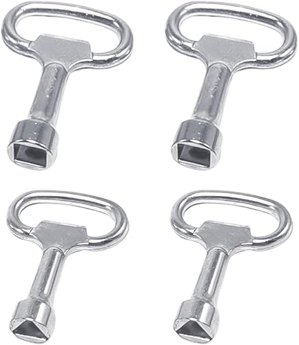 YHIJSR 4 Pezzi Chiave Triangolo/Quattro, Chiave Triangolare/Quattro in Metallo, Chiave della Casella del Contatore, Chiave Triangolare/Quattro, Chiave Triangolare, Chiave del Contatore del Gas - Honorern