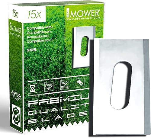 Idea Mower lame di ricambio per robot tagliaerba Premium, compatibile con Stihl iMOW | Confezione 30 lame | Coltelli di lunga durata resistenti alle intemperie - Honorern
