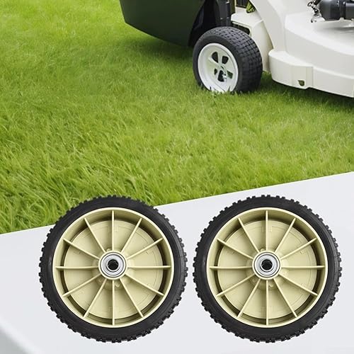 Eawfgtuw Confezione da 2 ruote anteriori in gomma da 20,3 cm per tosaerba HRJ216, diametro 203 mm, spessore 43 mm, accessori per attrezzi da giardino - Honorern