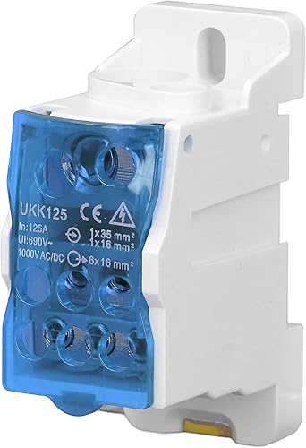 Morsettiera su Guida DIN, Scatola di Distribuzione Morsettiera UKK-125A per Armadi di Distribuzione Dell'Alimentazione e Vari Armadi ad Alta Tensione 690 V 125 A (ROSSO) - Honorern